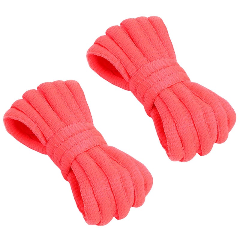 VSUDO 55" Oval Salmon Pink Shoe Laces for Sneakers, Half Round Basketball Athletic Shoelaces, Shoestrings for Running Sport Shoes [2 Pairs-Salmon Pink-140CM] - Image 1